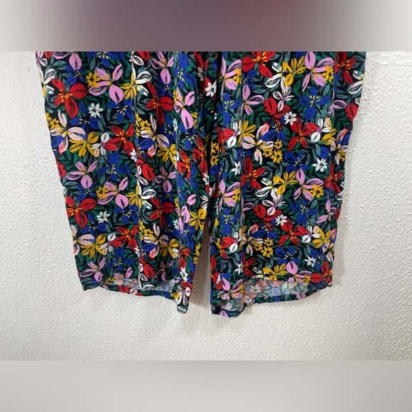 Eloquii Floral Wide Leg Relaxed Fit Pull On Pants Women’s 24 Colorful Coastal - Picture 5 of 11
